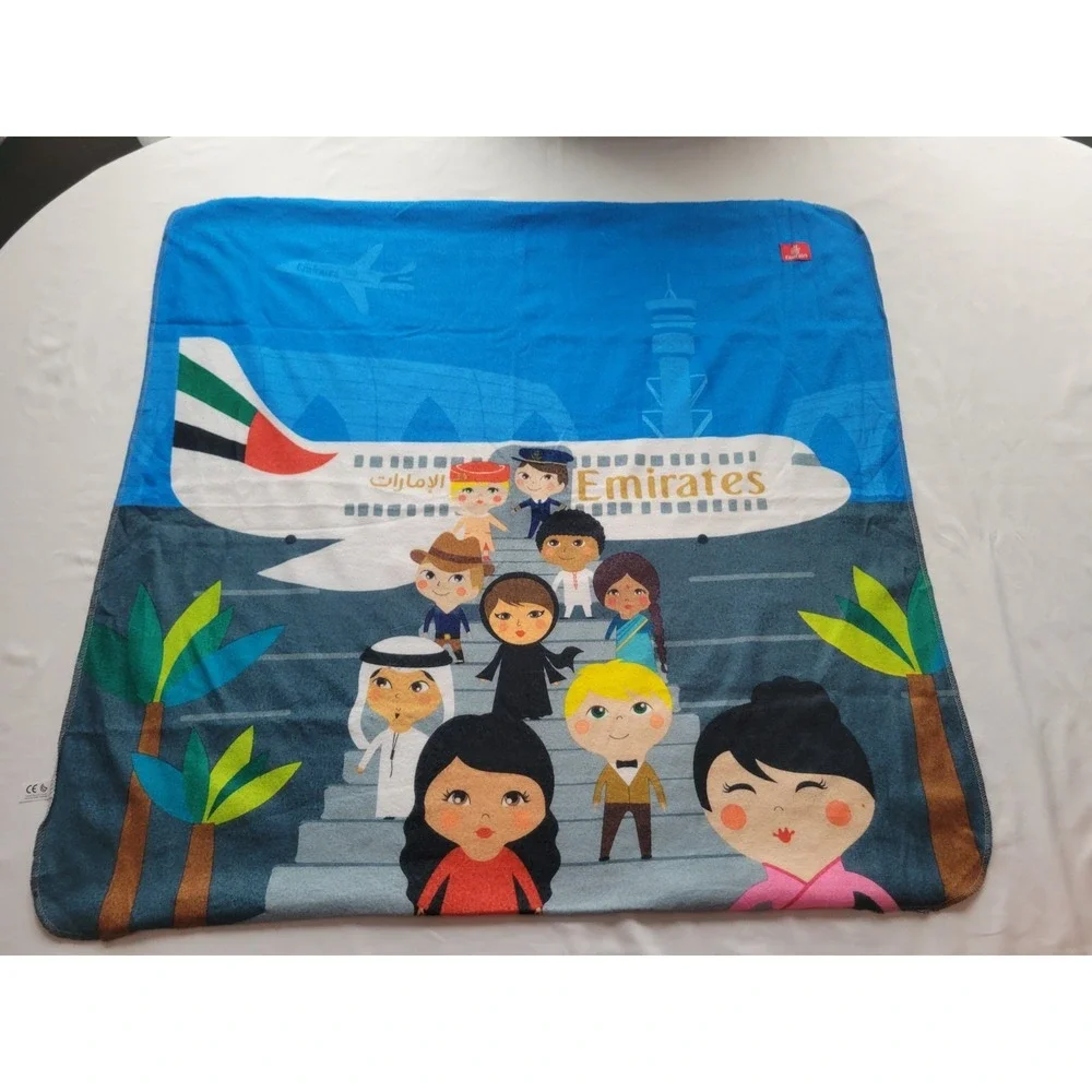 EMIRATES Fly with Me Airplane with people Travel Blanket 31
